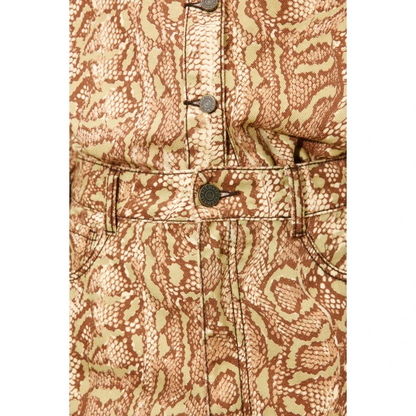 Alemais Boa Denim Micro Short  Sustainable Shorts with Alemais print - Coveti Australian Designer