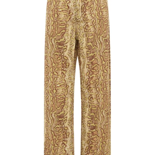 Alemais Boa Denim Mid Rise Jean  Sustainable Pants with Alemais print - Coveti Australian Designer