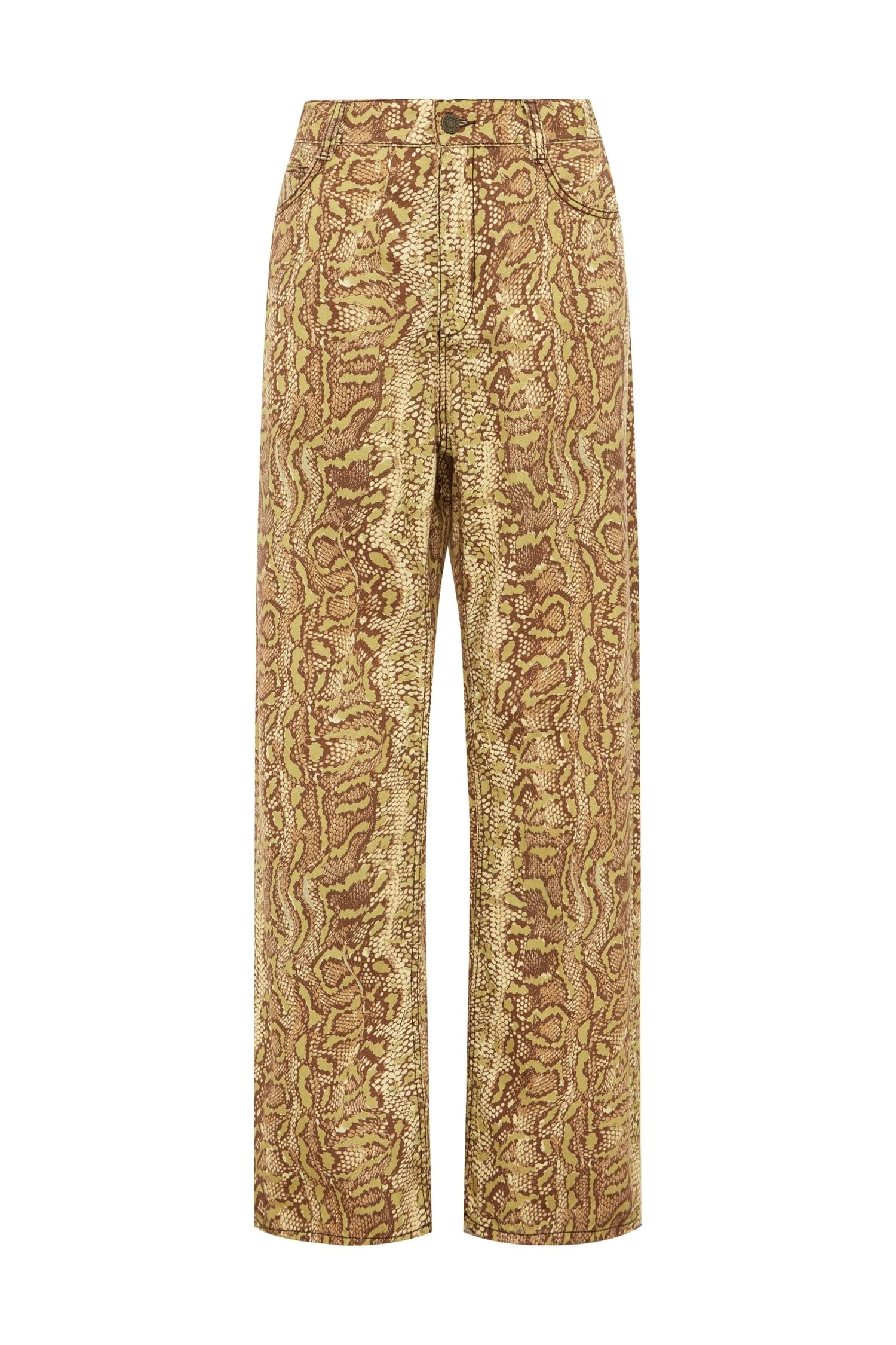 Alemais Boa Denim Mid Rise Jean  Sustainable Pants with Alemais print - Coveti Australian Designer