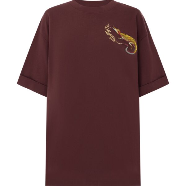 Alemais Camelia Embroidered Tee  Sustainable Tops with Alemais print - Coveti Australian Designer
