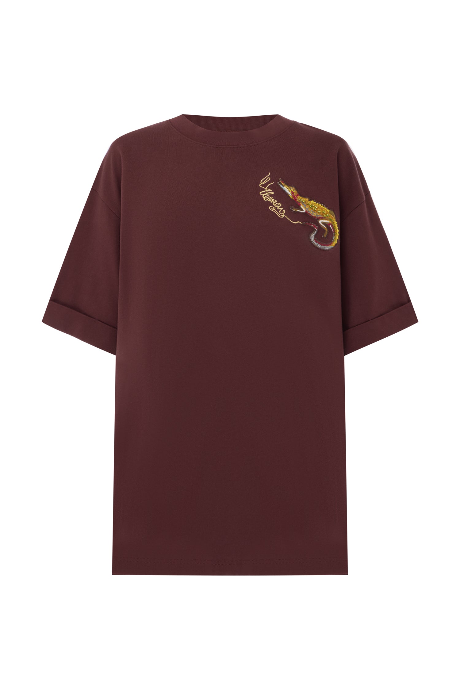 Alemais Camelia Embroidered Tee  Sustainable Tops with Alemais print - Coveti Australian Designer