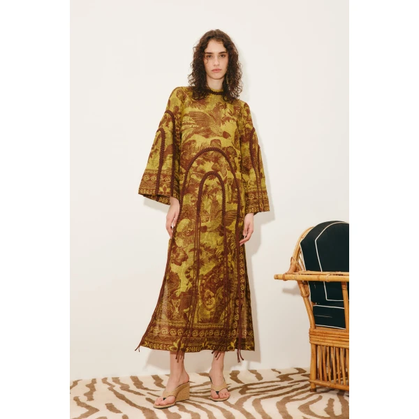 Alemais Charley Gown  Sustainable Dresses with Alemais print - Coveti Australian Designer