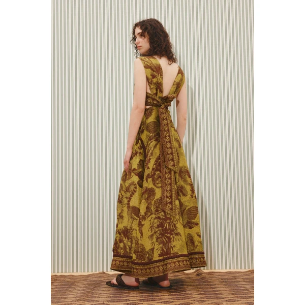 Alemais Charley Midi Dress  Sustainable Dresses with Alemais print - Coveti Australian Designer