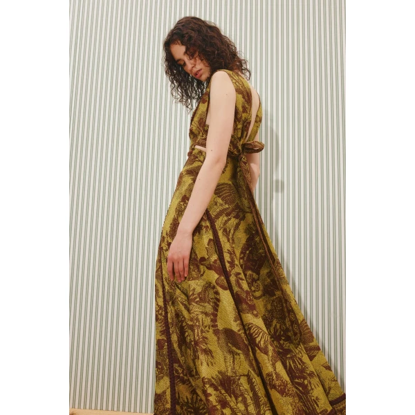 Alemais Charley Midi Dress  Sustainable Dresses with Alemais print - Coveti Australian Designer