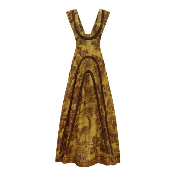 Alemais Charley Midi Dress  Sustainable Dresses with Alemais print - Coveti Australian Designer