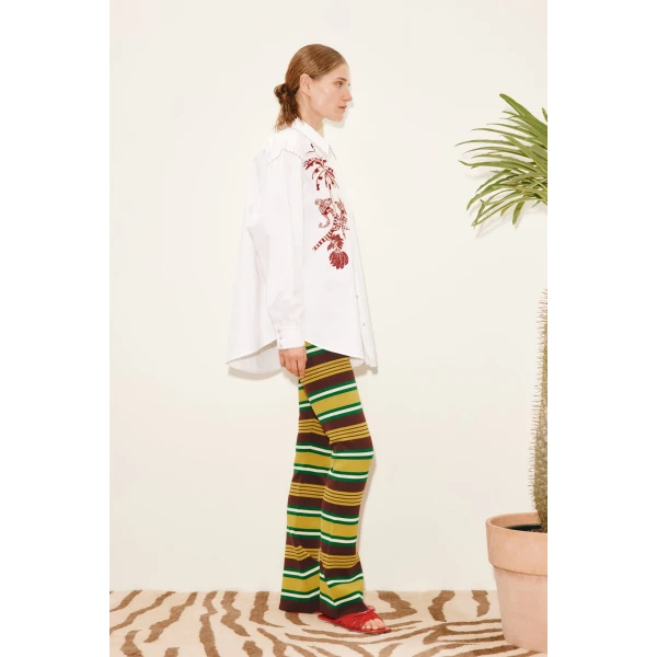 Alemais Clover Knit Pant  Sustainable Pants with Alemais print - Coveti Australian Designer