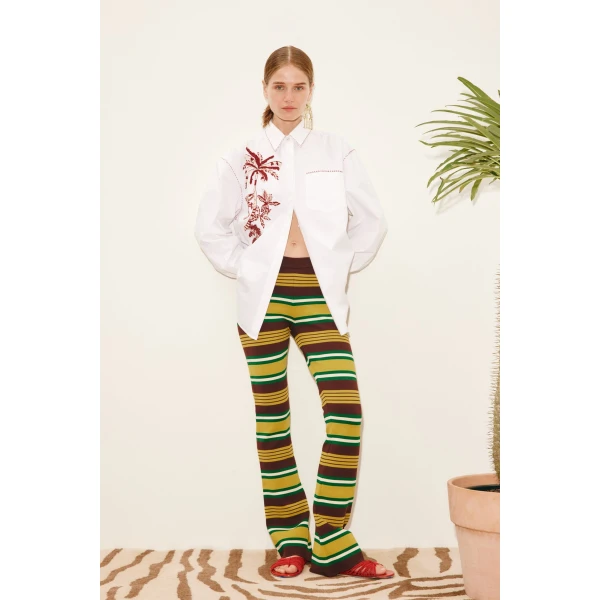Alemais Clover Knit Pant  Sustainable Pants with Alemais print - Coveti Australian Designer
