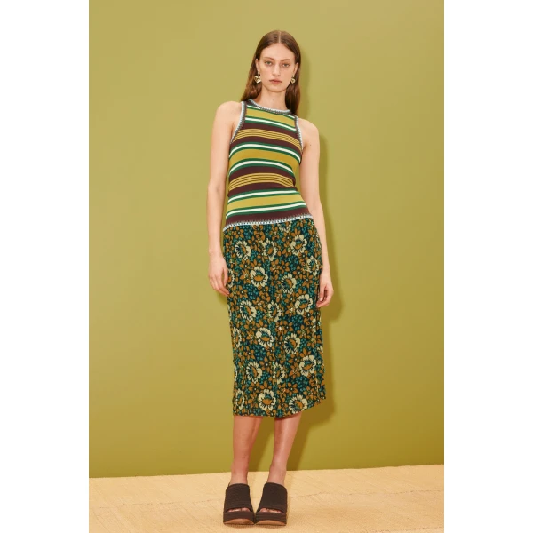Alemais Clover Knit Top  Sustainable Tops with Alemais print - Coveti Australian Designer