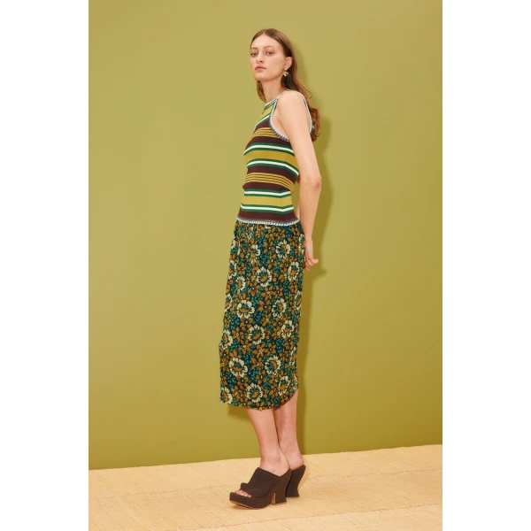 Alemais Clover Knit Top  Sustainable Tops with Alemais print - Coveti Australian Designer