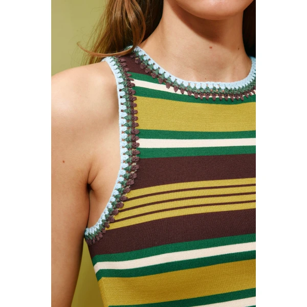 Alemais Clover Knit Top  Sustainable Tops with Alemais print - Coveti Australian Designer