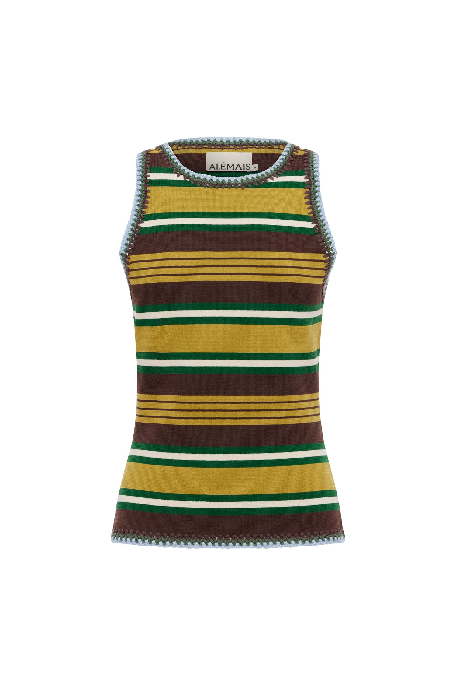 Alemais Clover Knit Top  Sustainable Tops with Alemais print - Coveti Australian Designer