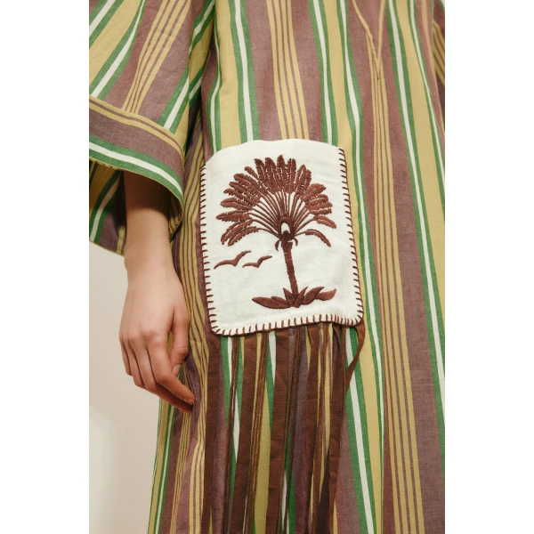 Alemais Clover V Neck Midi Dress  Sustainable Dresses with Alemais print - Coveti Australian Designer