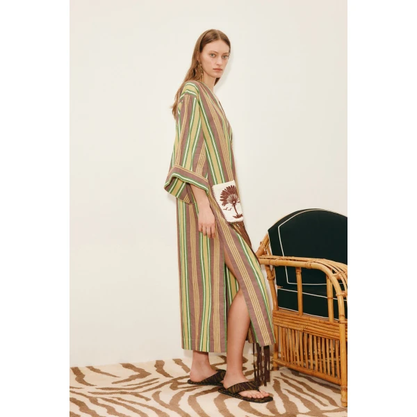 Alemais Clover V Neck Midi Dress  Sustainable Dresses with Alemais print - Coveti Australian Designer