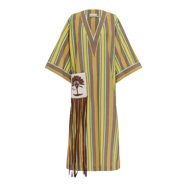 Alemais Clover V Neck Midi Dress  Sustainable Dresses with Alemais print - Coveti Australian Designer
