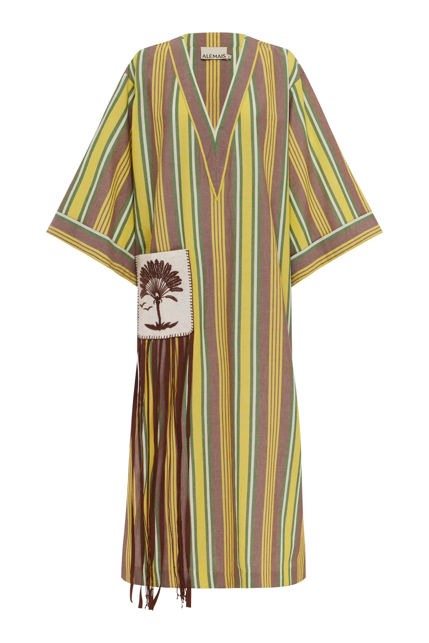 Clover V Neck Midi Dress by Alemais - Dresses Alemais Clover V Neck Midi Dress Sustainable Dresses with Alemais print - Coveti Australian Designer