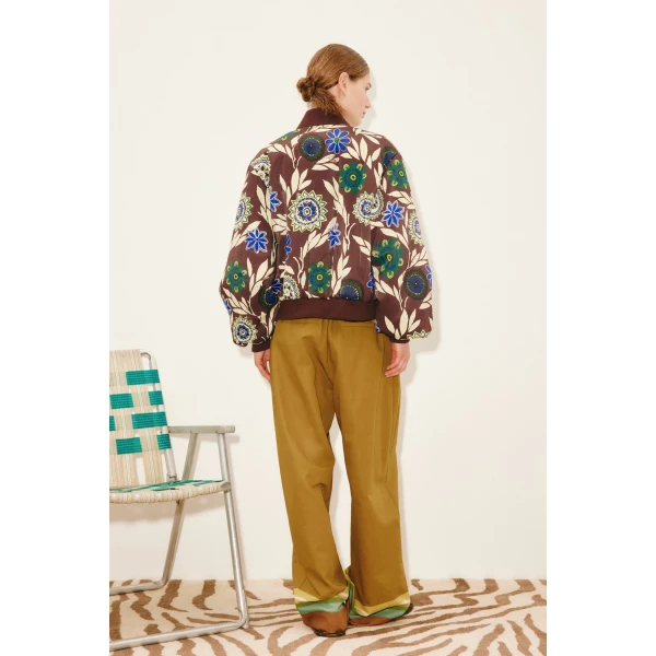 Alemais Jasper Bomber Jacket  Sustainable Jackets with Alemais print - Coveti Australian Designer