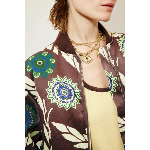 Alemais Jasper Bomber Jacket  Sustainable Jackets with Alemais print - Coveti Australian Designer