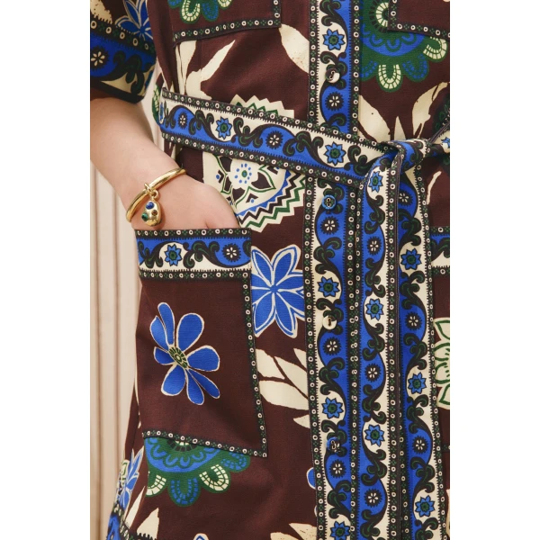 Alemais Jasper Mini Dress  Sustainable Dresses with Alemais print - Coveti Australian Designer
