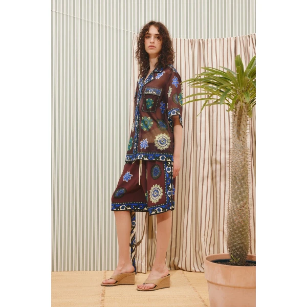 Alemais Jasper Relaxed Shirt  Sustainable Tops with Alemais print - Coveti Australian Designer
