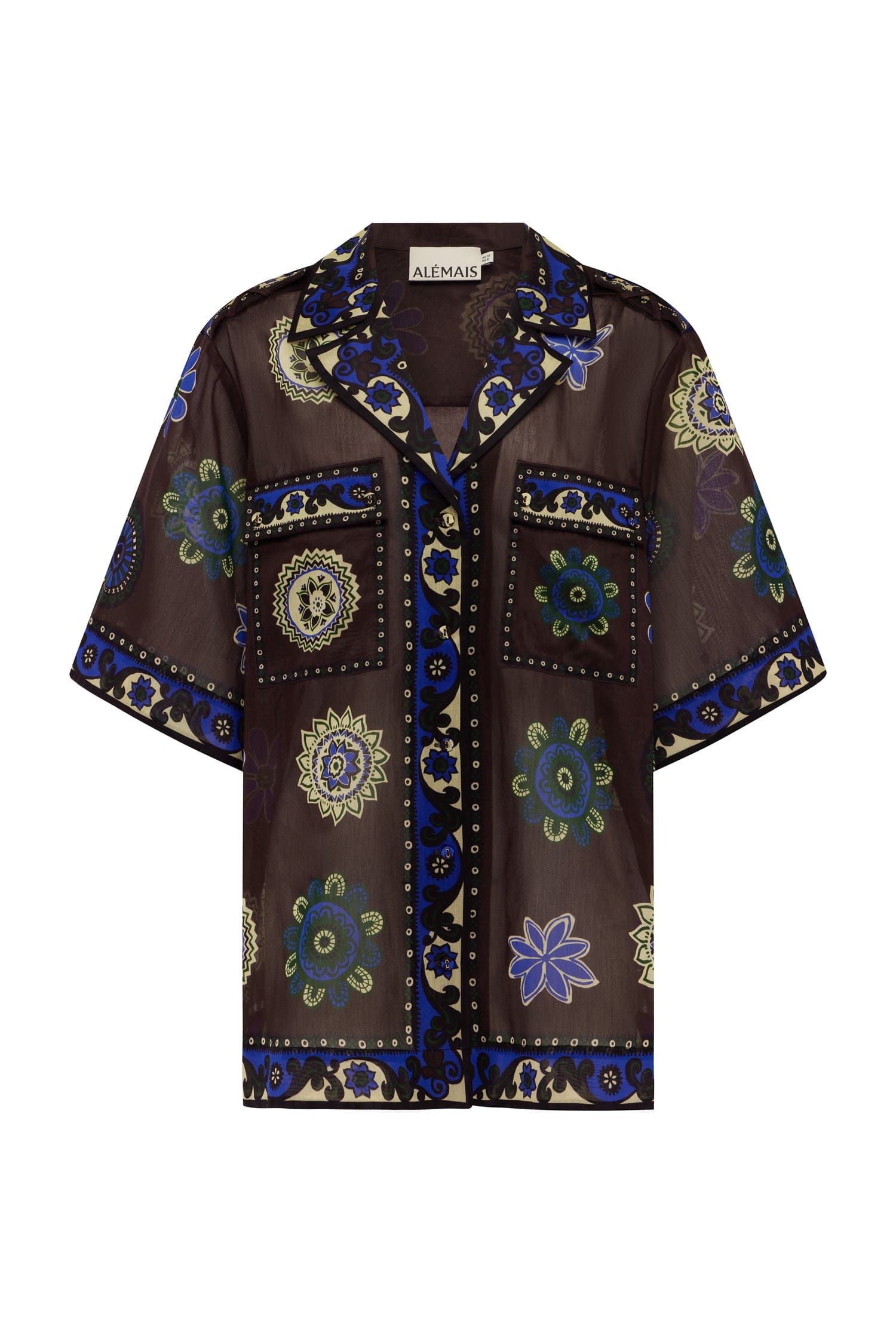 Alemais Jasper Relaxed Shirt  Sustainable Tops with Alemais print - Coveti Australian Designer