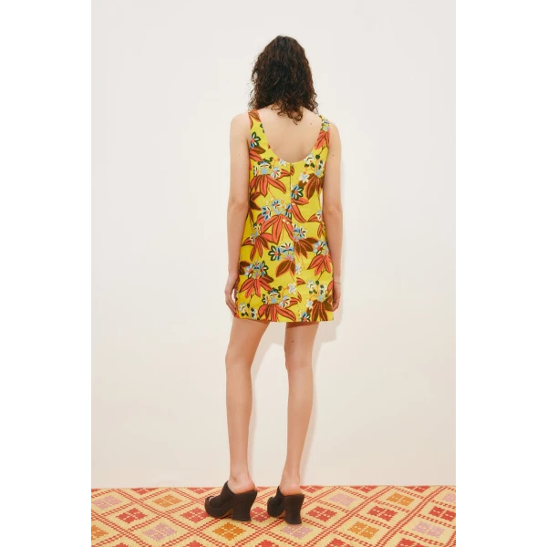 Alemais Leo Embroidered Mini Dress  Sustainable Dresses with Alemais print - Coveti Australian Designer