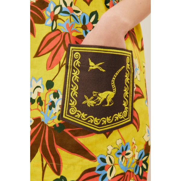 Alemais Leo Embroidered Mini Dress  Sustainable Dresses with Alemais print - Coveti Australian Designer