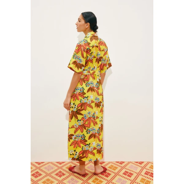 Alemais Leo Embroidered Shirtdress  Sustainable Dresses with Alemais print - Coveti Australian Designer
