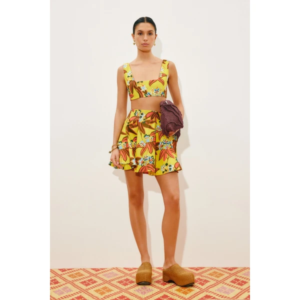 Alemais Leo Skirt  Sustainable Skirts with Alemais print - Coveti Australian Designer