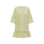 Alemais Louie Embroidered Mini Dress  Sustainable Dresses with Alemais print - Coveti Australian Designer