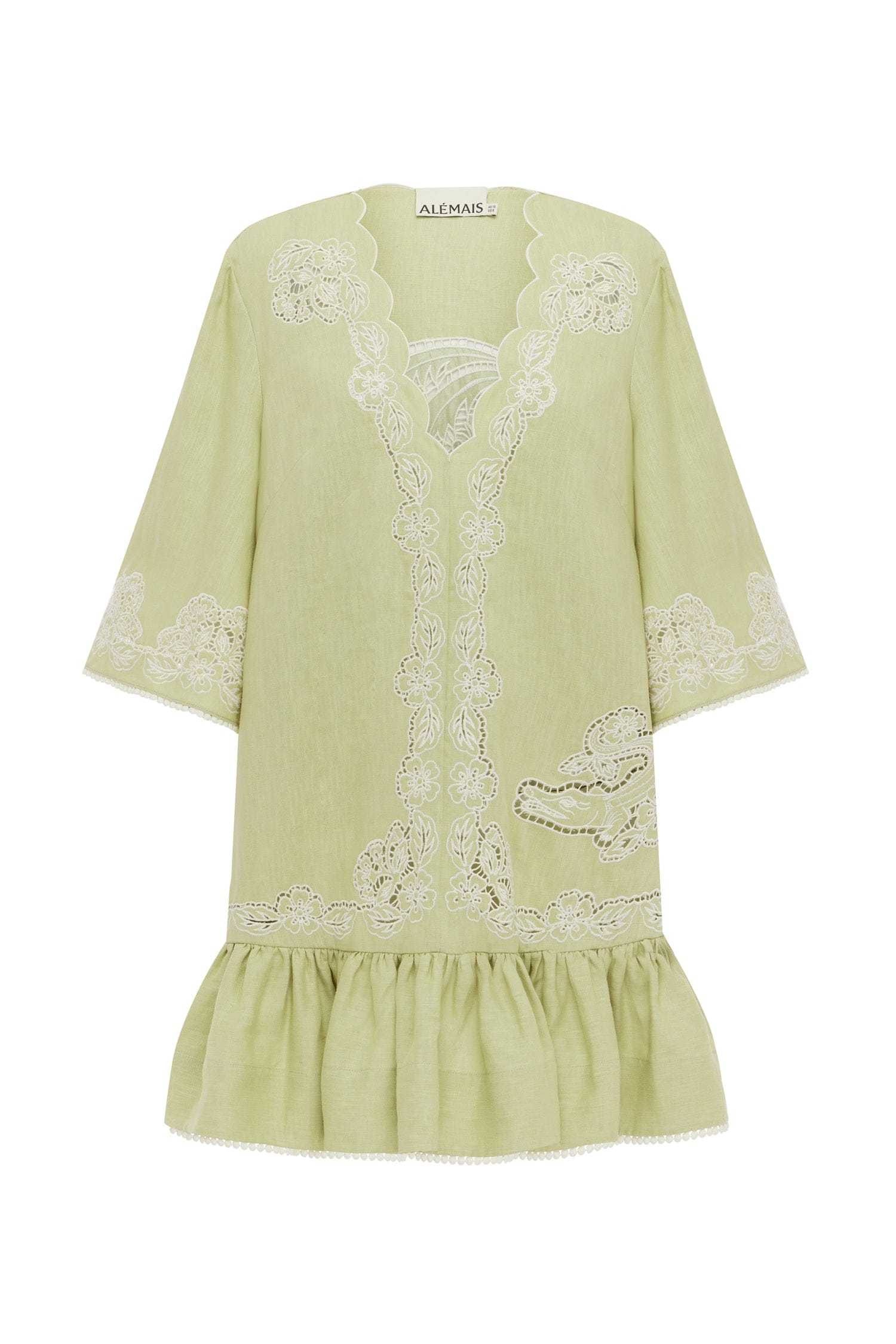 Alemais Louie Embroidered Mini Dress