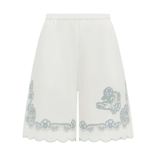 Alemais Louie Embroidered Short  Sustainable Shorts with Alemais print - Coveti Australian Designer