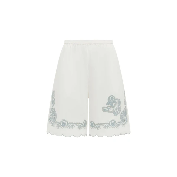 Alemais Louie Embroidered Short  Sustainable Shorts with Alemais print - Coveti Australian Designer