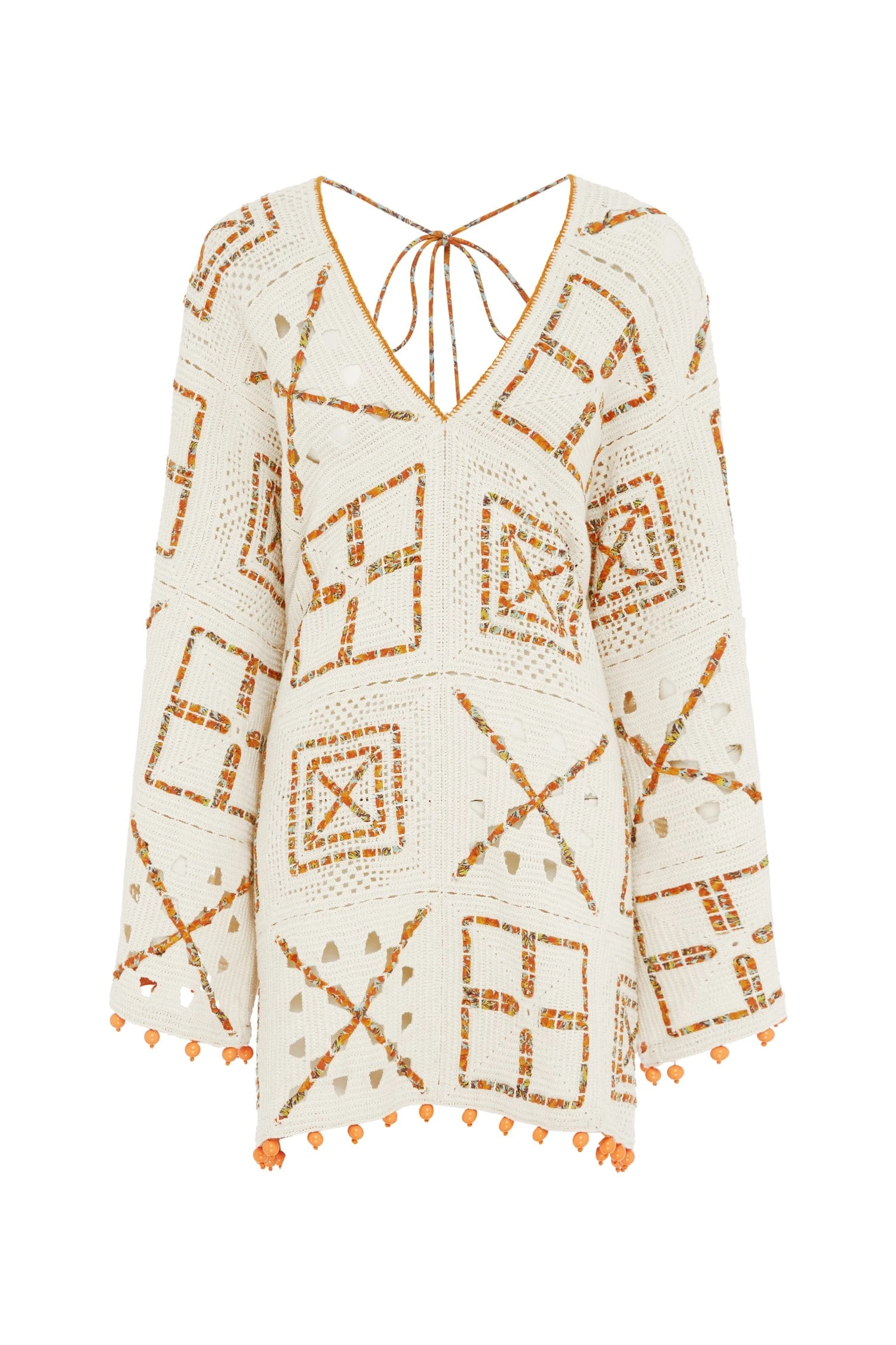 Marva Crochet Mini Dress by Alemais - Dresses Alemais Marva Crochet Mini Dress Sustainable Dresses with Alemais print - Coveti Australian Designer