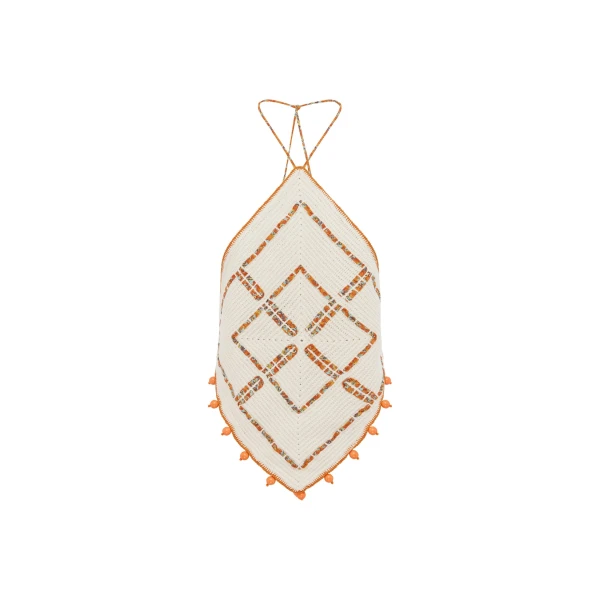 Alemais Marva Crochet Top  Sustainable Tops with Alemais print - Coveti Australian Designer