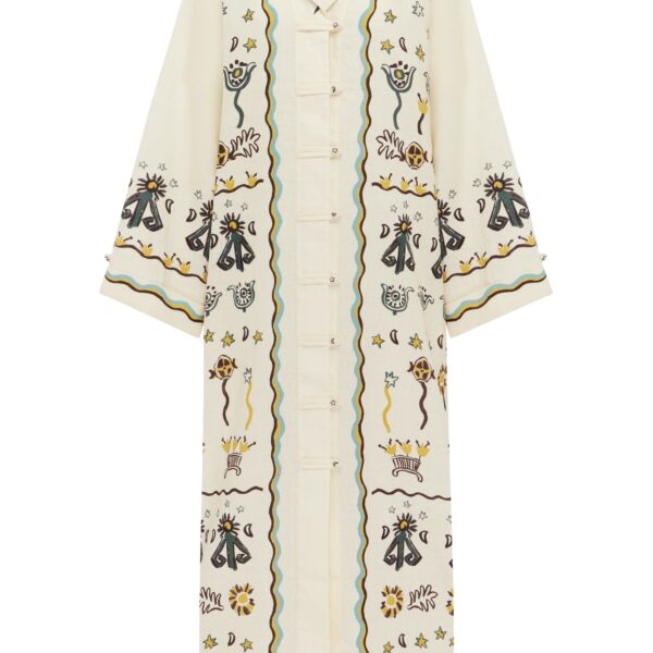 Alemais Sun Dancer Shirtdress  Sustainable Dresses with Alemais print - Coveti Australian Designer