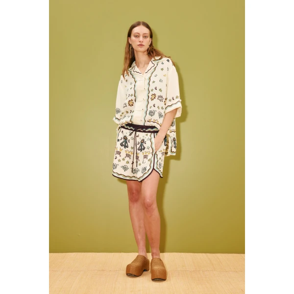 Alemais Sun Dancer Short  Sustainable Shorts with Alemais print - Coveti Australian Designer