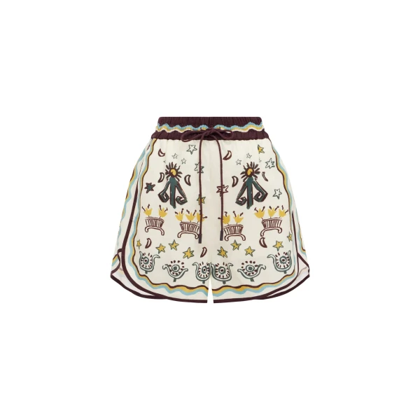 Alemais Sun Dancer Short  Sustainable Shorts with Alemais print - Coveti Australian Designer