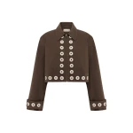 Alemais Tobe Denim Jacket  Sustainable Jackets with Alemais print - Coveti Australian Designer