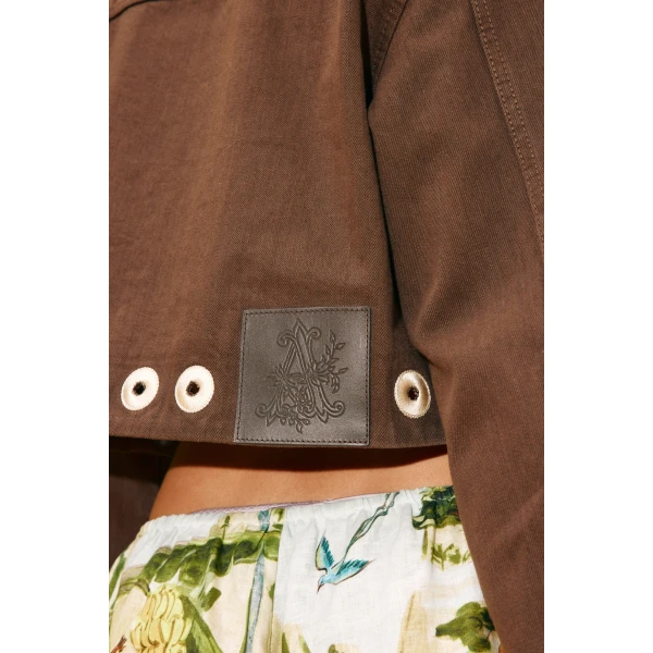 Alemais Tobe Denim Jacket  Sustainable Jackets with Alemais print - Coveti Australian Designer