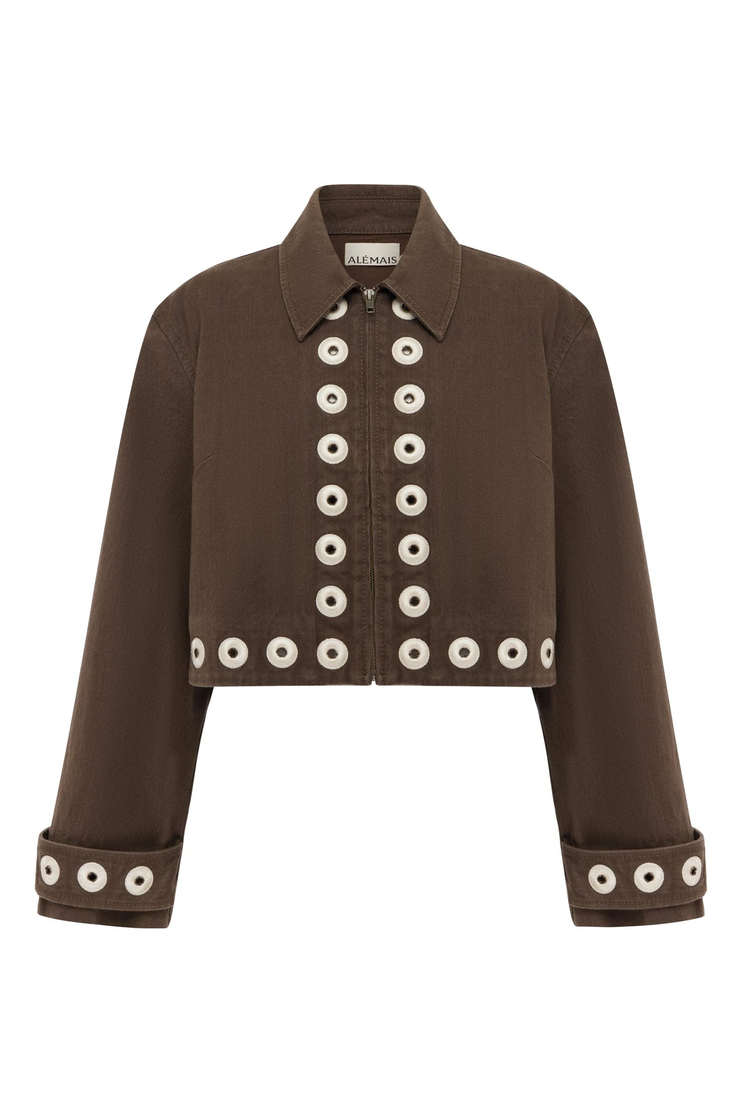 Tobe Denim Jacket by Alemais - Jackets Alemais Tobe Denim Jacket Sustainable Jackets with Alemais print - Coveti Australian Designer