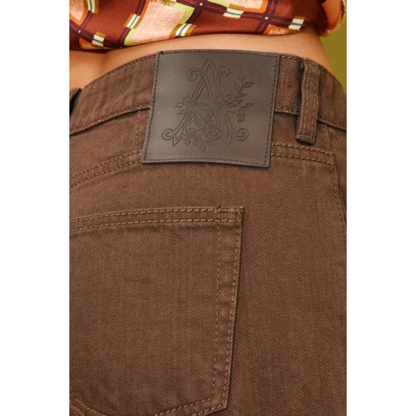 Alemais Tobe Denim Jean  Sustainable Pants with Alemais print - Coveti Australian Designer