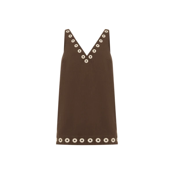 Alemais Tobe Denim Mini Dress  Sustainable Dresses with Alemais print - Coveti Australian Designer