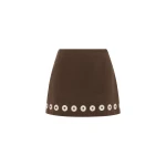 Alemais Tobe Denim Skirt  Sustainable Skirts with Alemais print - Coveti Australian Designer