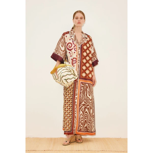 Alemais Wilson Shirtdress  Sustainable Dresses with Alemais print - Coveti Australian Designer