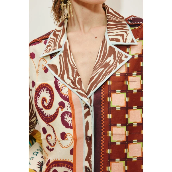 Alemais Wilson Shirtdress  Sustainable Dresses with Alemais print - Coveti Australian Designer
