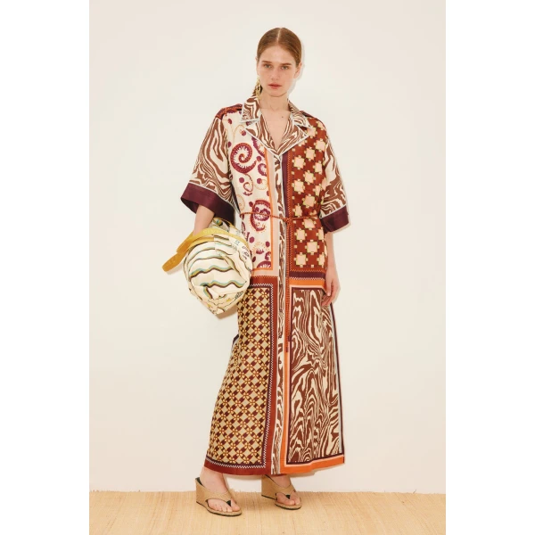 Alemais Wilson Shirtdress  Sustainable Dresses with Alemais print - Coveti Australian Designer