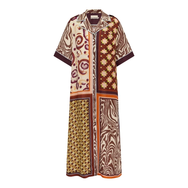 Alemais Wilson Shirtdress  Sustainable Dresses with Alemais print - Coveti Australian Designer