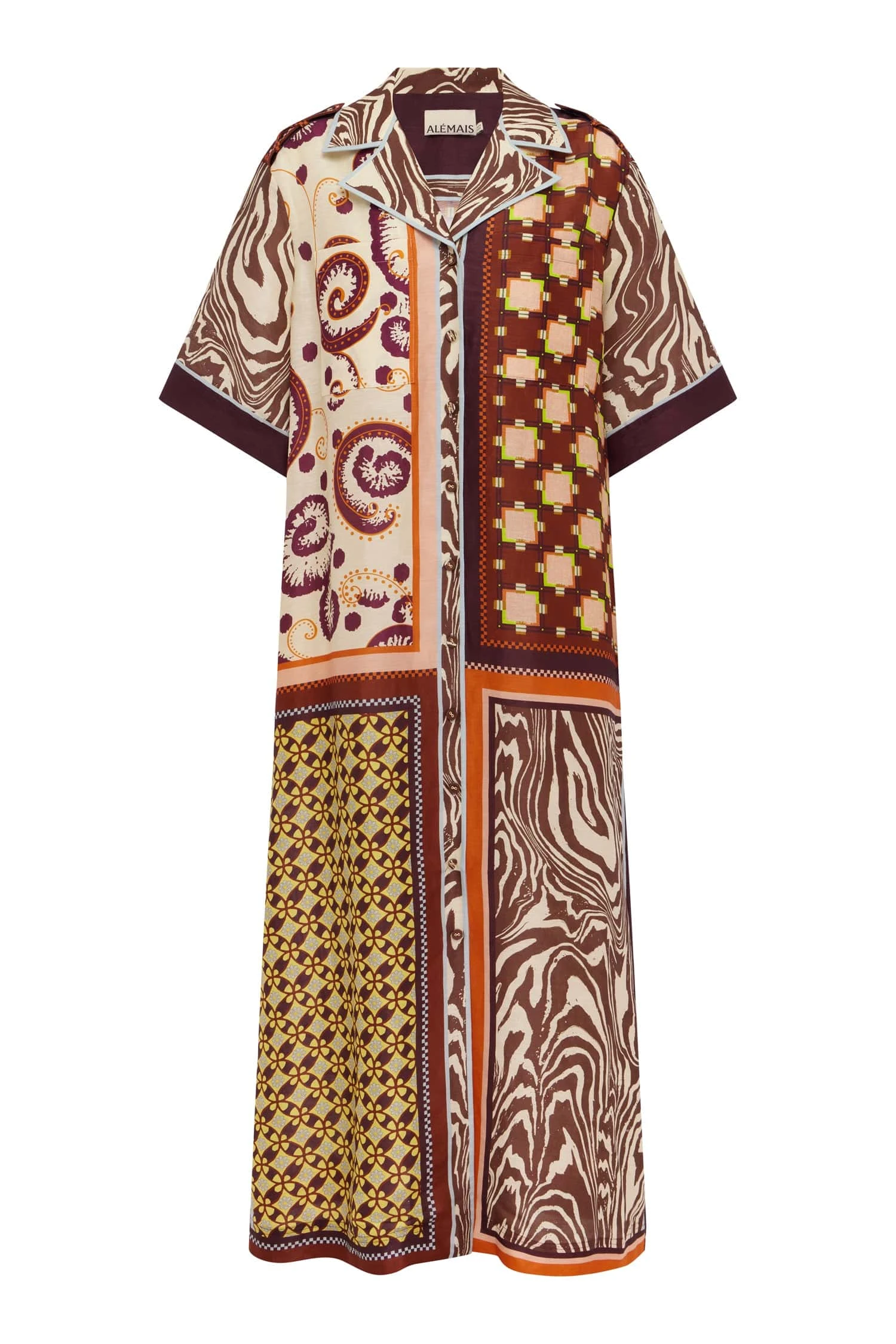 Wilson Shirtdress by Alemais - Dresses Alemais Wilson Shirtdress Sustainable Dresses with Alemais print - Coveti Australian Designer