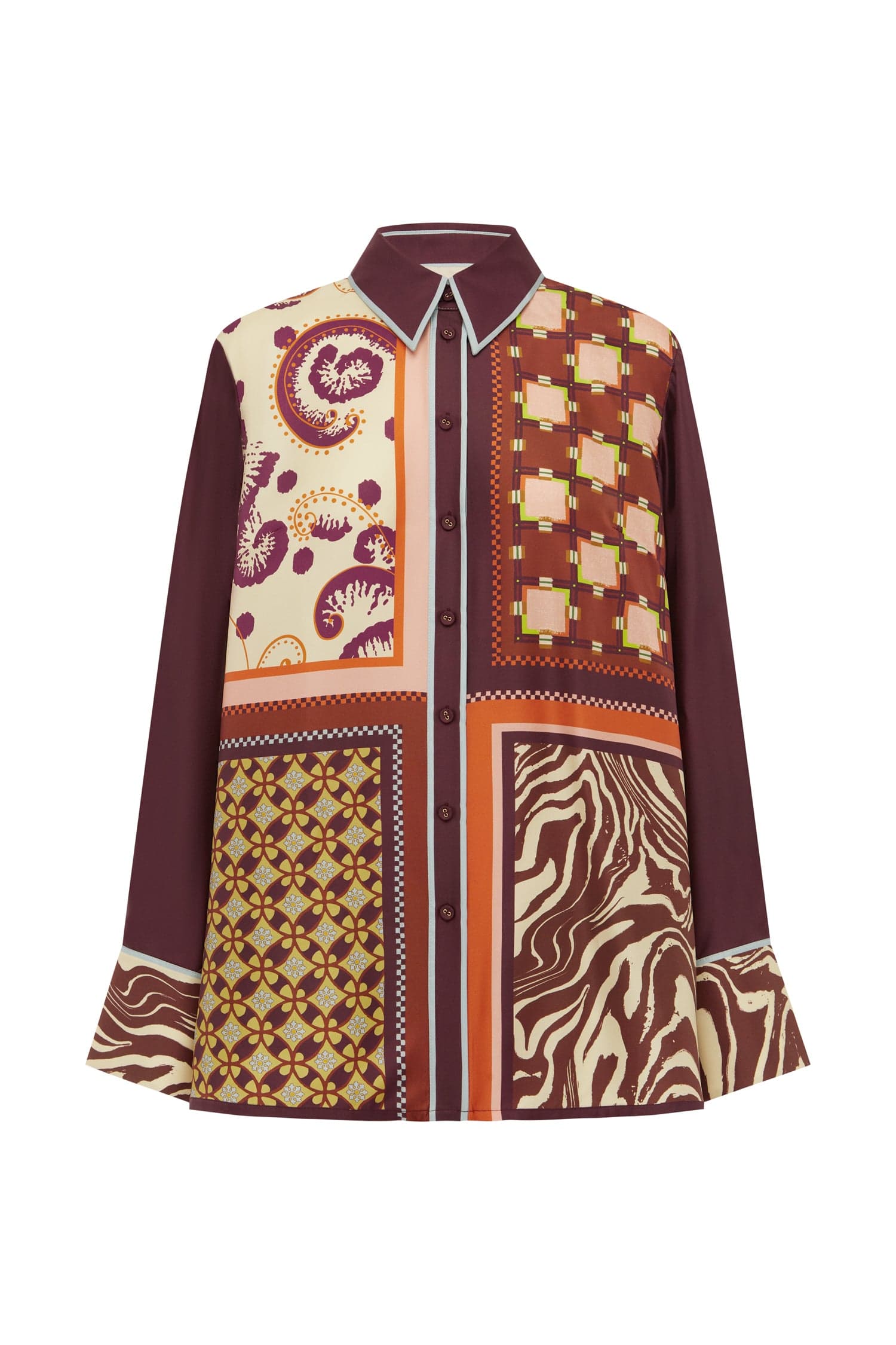 Alemais Wilson Silk Shirt  Sustainable Tops with Alemais print - Coveti Australian Designer