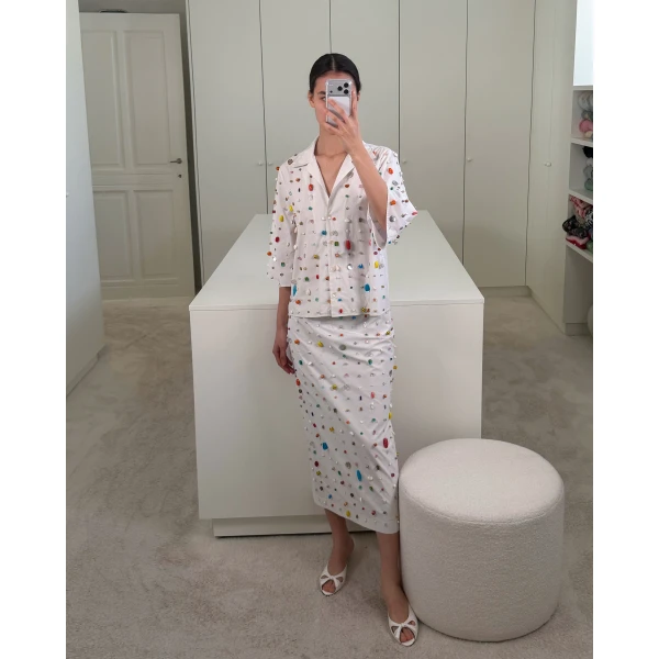Bernadette Shirt Petit Embroidered, view 2